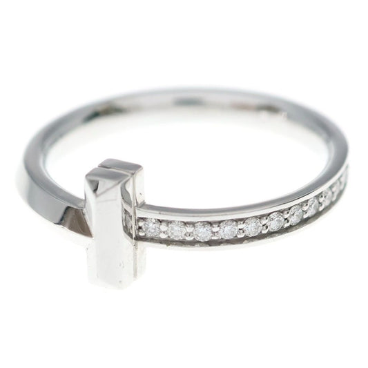Tiffany & Co T One Narrow Diamond Ring Silver