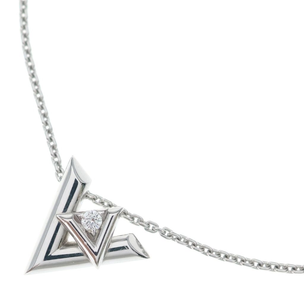 Louis Vuitton LV PM Pendentif Pendant Chain Silver
