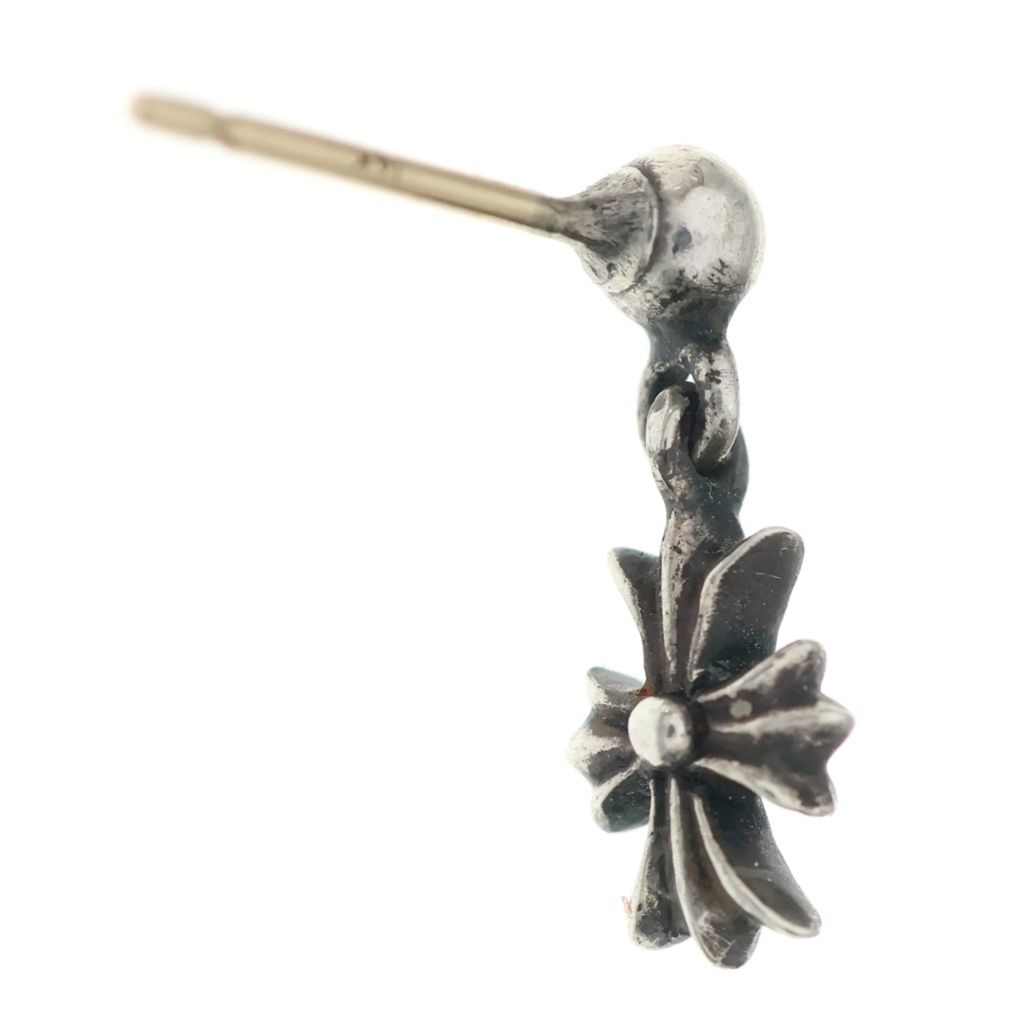 Chrome Hearts Tny CH Pls Tiny CH Plus Drop Earrings Silver — view 2