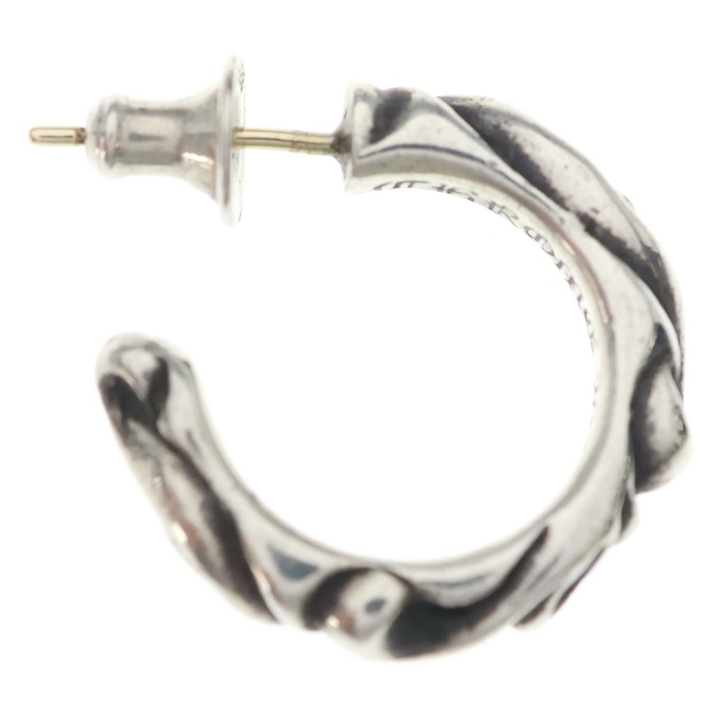 Chrome Hearts Hoop Scrool Scroll Earrings Silver — view 4