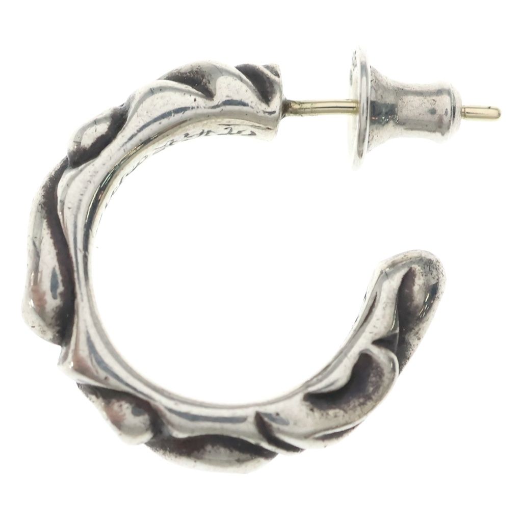 Chrome Hearts Hoop Scrool Scroll Earrings Silver — view 3