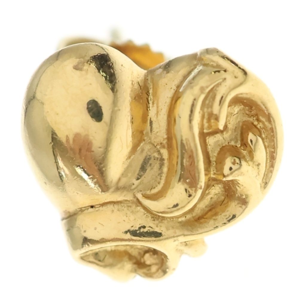 Chrome Hearts 22k Stud Heart Earrings Gold