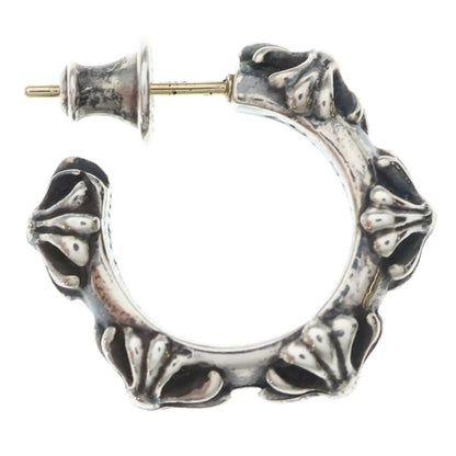 Chrome Hearts Hoop Cross Band Earrings Silver — view 4