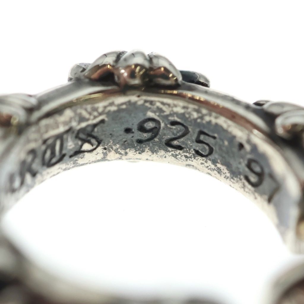 Chrome Hearts Hoop Cross Band Earrings Silver — view 6