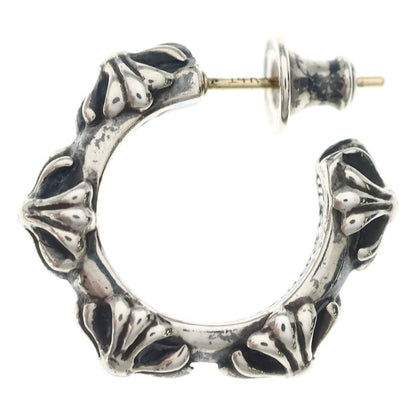 Chrome Hearts Hoop Cross Band Earrings Silver — view 3