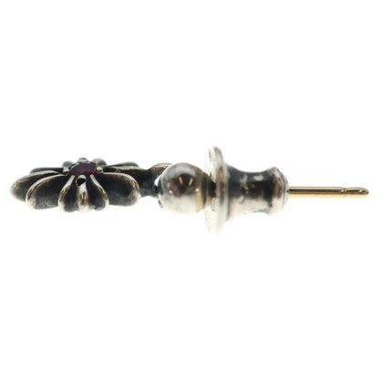 Chrome Hearts Tny CH Pls Ruby Tiny CH Plus Drop Earrings Silver — view 3