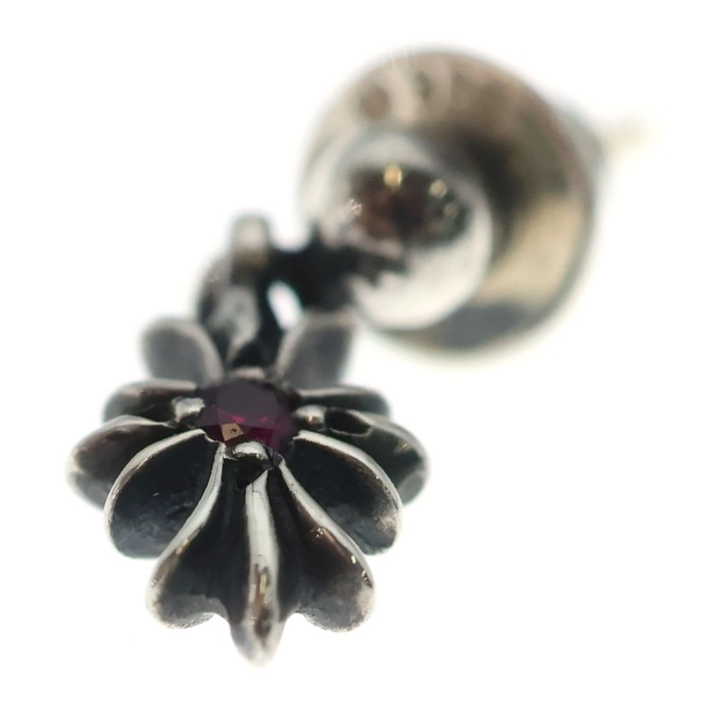 Chrome Hearts Tny CH Pls Ruby Tiny CH Plus Drop Earrings Silver — view 5