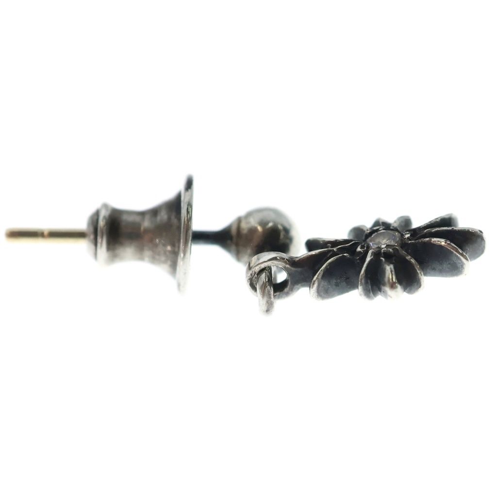 Chrome Hearts Tny CH Pls Dia Tiny CH Plus Drop Earrings Silver — view 4