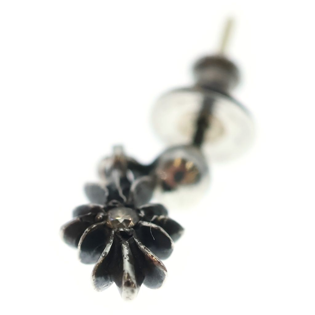 Chrome Hearts Tny CH Pls Dia Tiny CH Plus Drop Earrings Silver — view 5