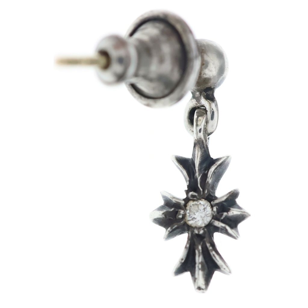 Chrome Hearts Tny CH Pls Dia Tiny CH Plus Drop Earrings Silver — view 2