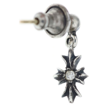 Chrome Hearts Tny CH Pls Dia Tiny CH Plus Drop Earrings Silver — view 2