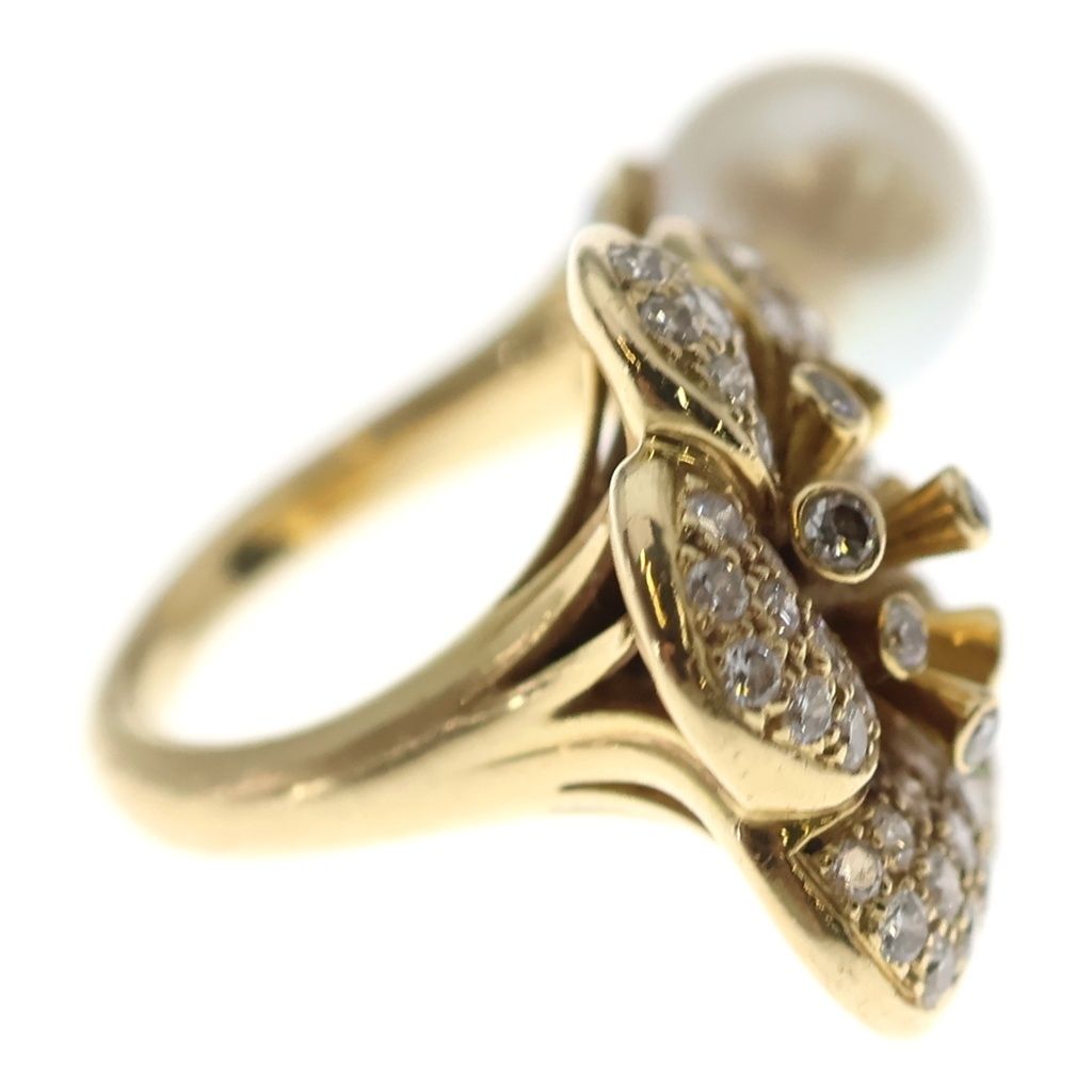 Van Cleef & Arpels Pearl Duo Ring Yellow Gold Diamond mm — view 3