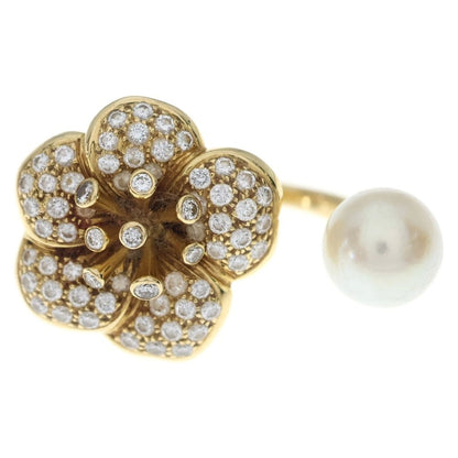 Van Cleef & Arpels Pearl Duo Ring Yellow Gold Diamond mm