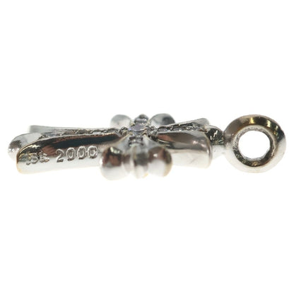 Chrome Hearts Tny Crsf P Dia Tiny Fat Cross Pave Diamond Pendant White Gold — view 3