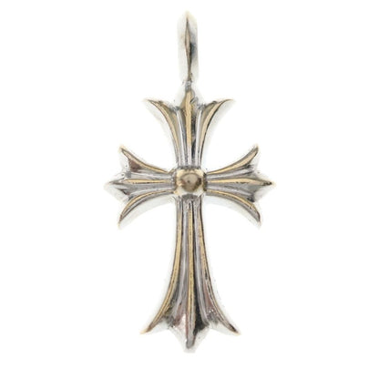 Chrome Hearts Tny Crsf P Dia Tiny Fat Cross Pave Diamond Pendant White Gold — view 2