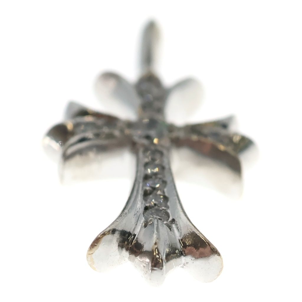 Chrome Hearts Tny Crsf P Dia Tiny Fat Cross Pave Diamond Pendant White Gold — view 5