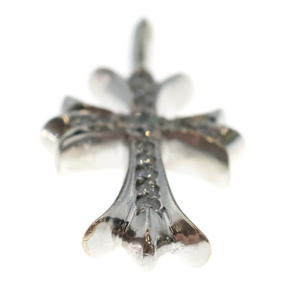 Chrome Hearts Tny Crsf P Dia Tiny Fat Cross Pave Diamond Pendant White Gold — view 5