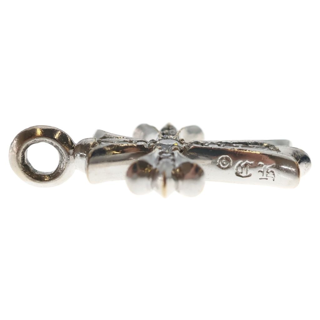 Chrome Hearts Tny Crsf P Dia Tiny Fat Cross Pave Diamond Pendant White Gold — view 4