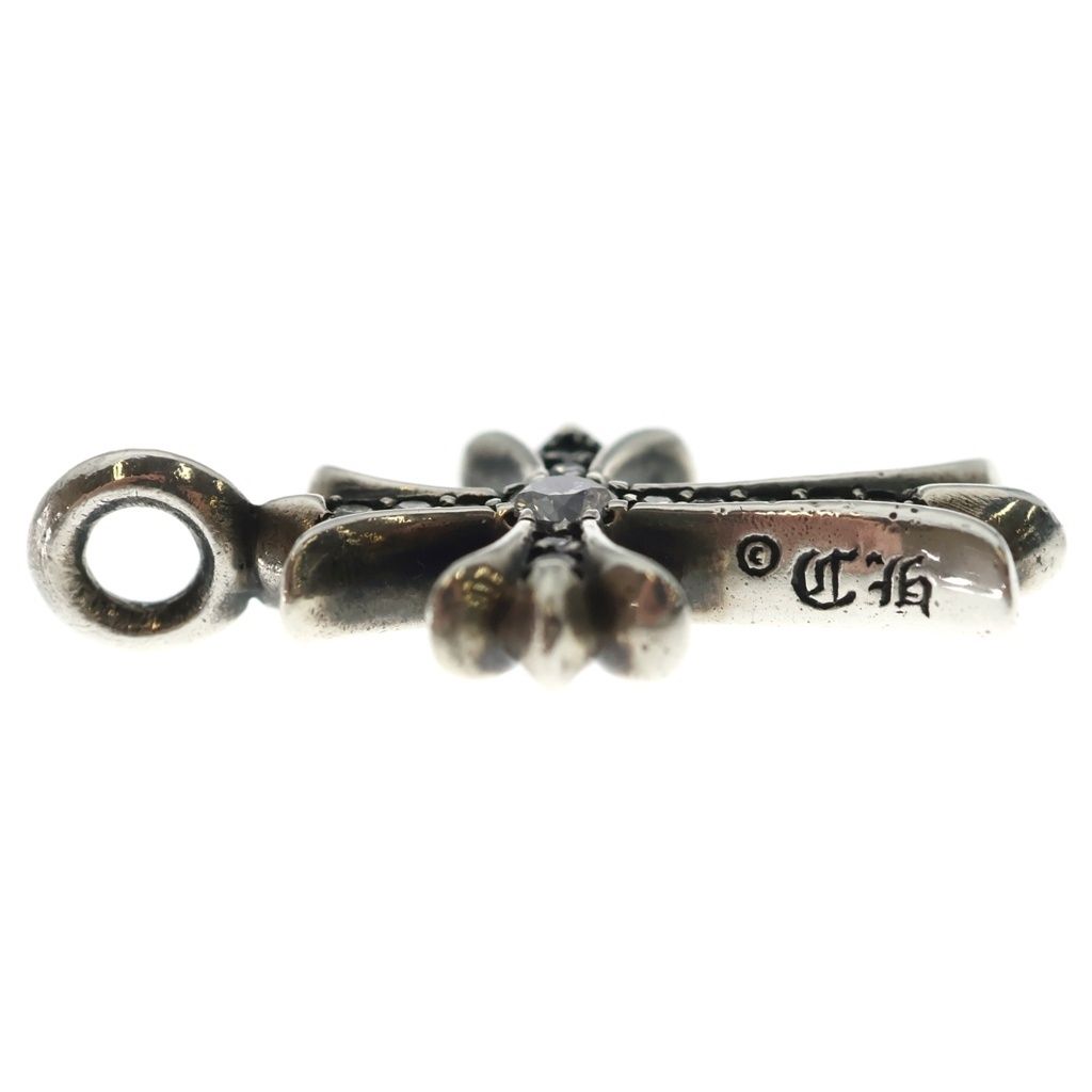 Chrome Hearts Tny Crsf P Dia Tiny Fat Cross Pave Diamond Pendant Silver — view 4