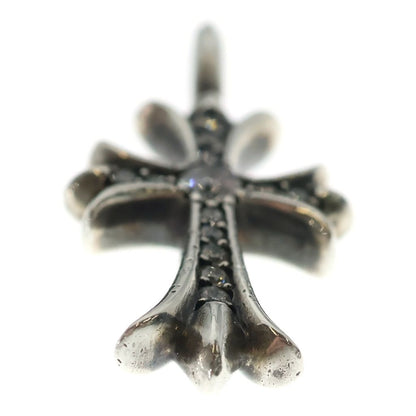 Chrome Hearts Tny Crsf P Dia Tiny Fat Cross Pave Diamond Pendant Silver — view 5