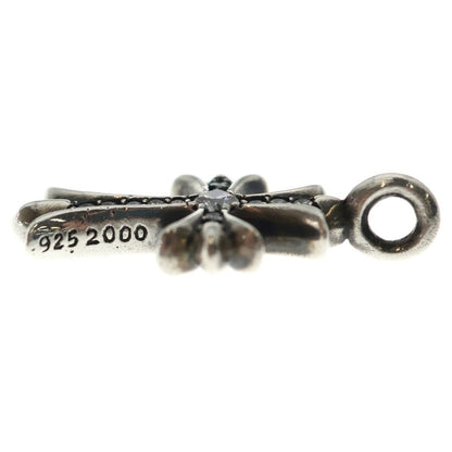 Chrome Hearts Tny Crsf P Dia Tiny Fat Cross Pave Diamond Pendant Silver — view 3