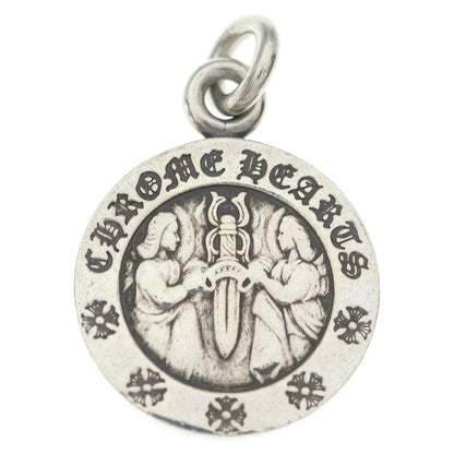 Chrome Hearts Chrm Angl Mdl V2 Angel Medal Charm Pendant Silver