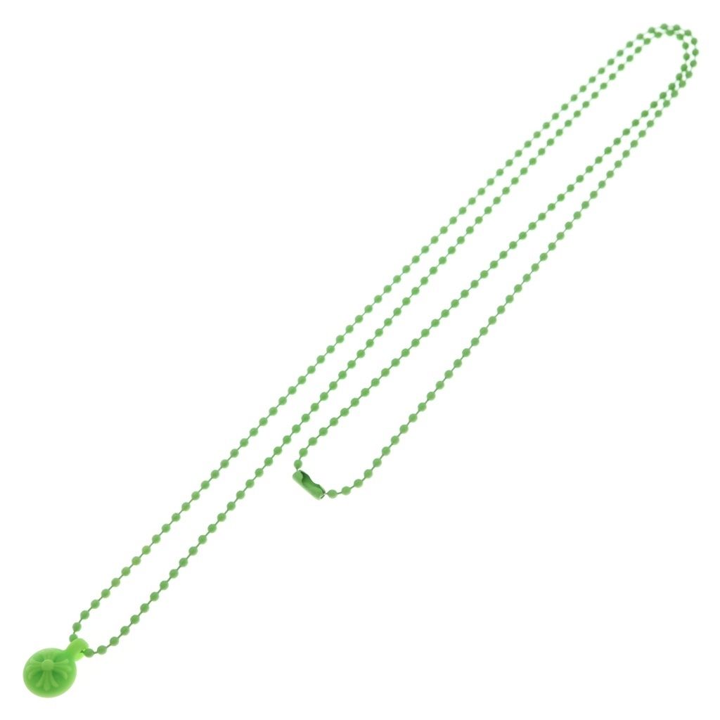 Chrome Hearts Rubber CH Crs Ball 2 Cross Necklace Silicone Green — view 2