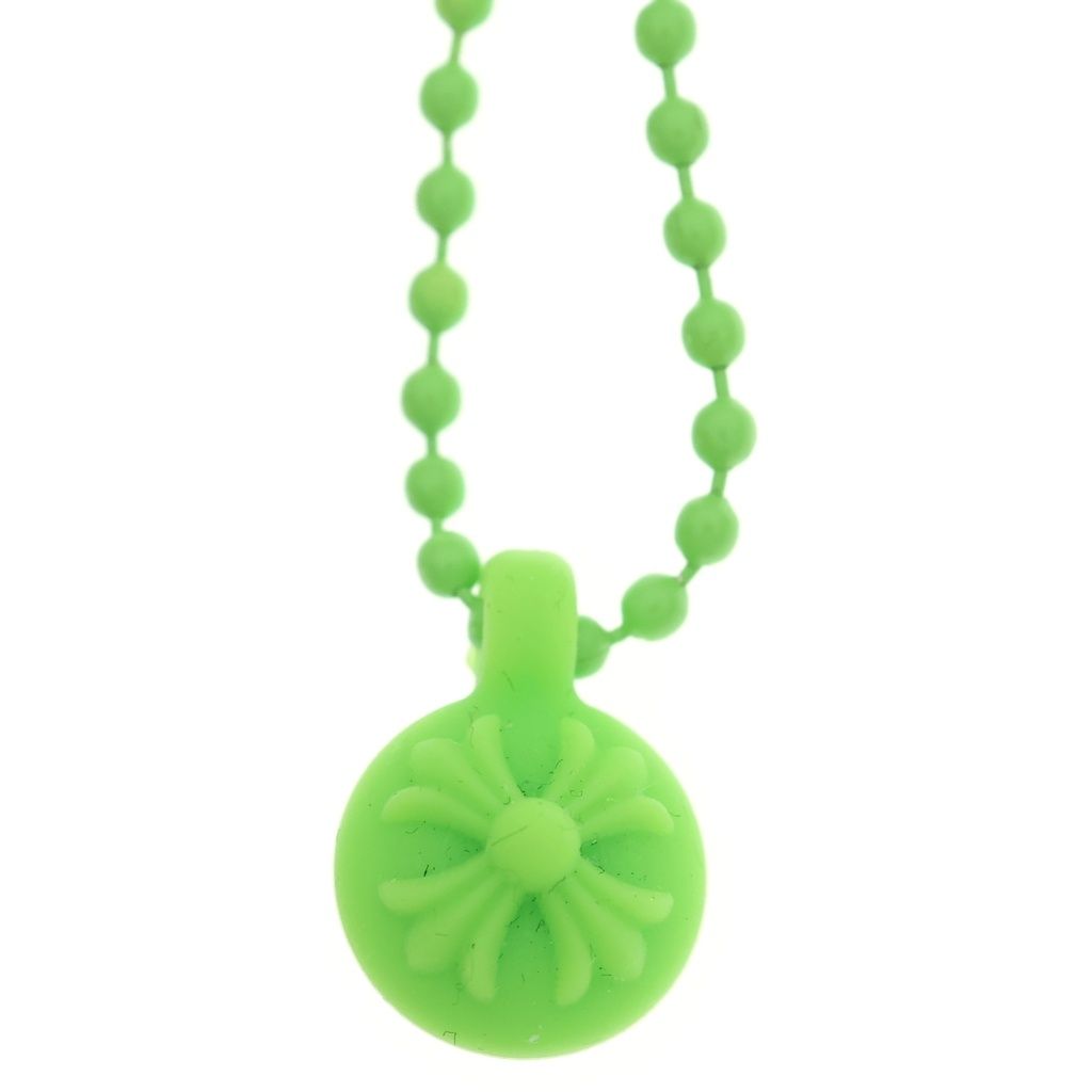 Chrome Hearts Rubber CH Crs Ball 2 Cross Necklace Silicone Green — view 3