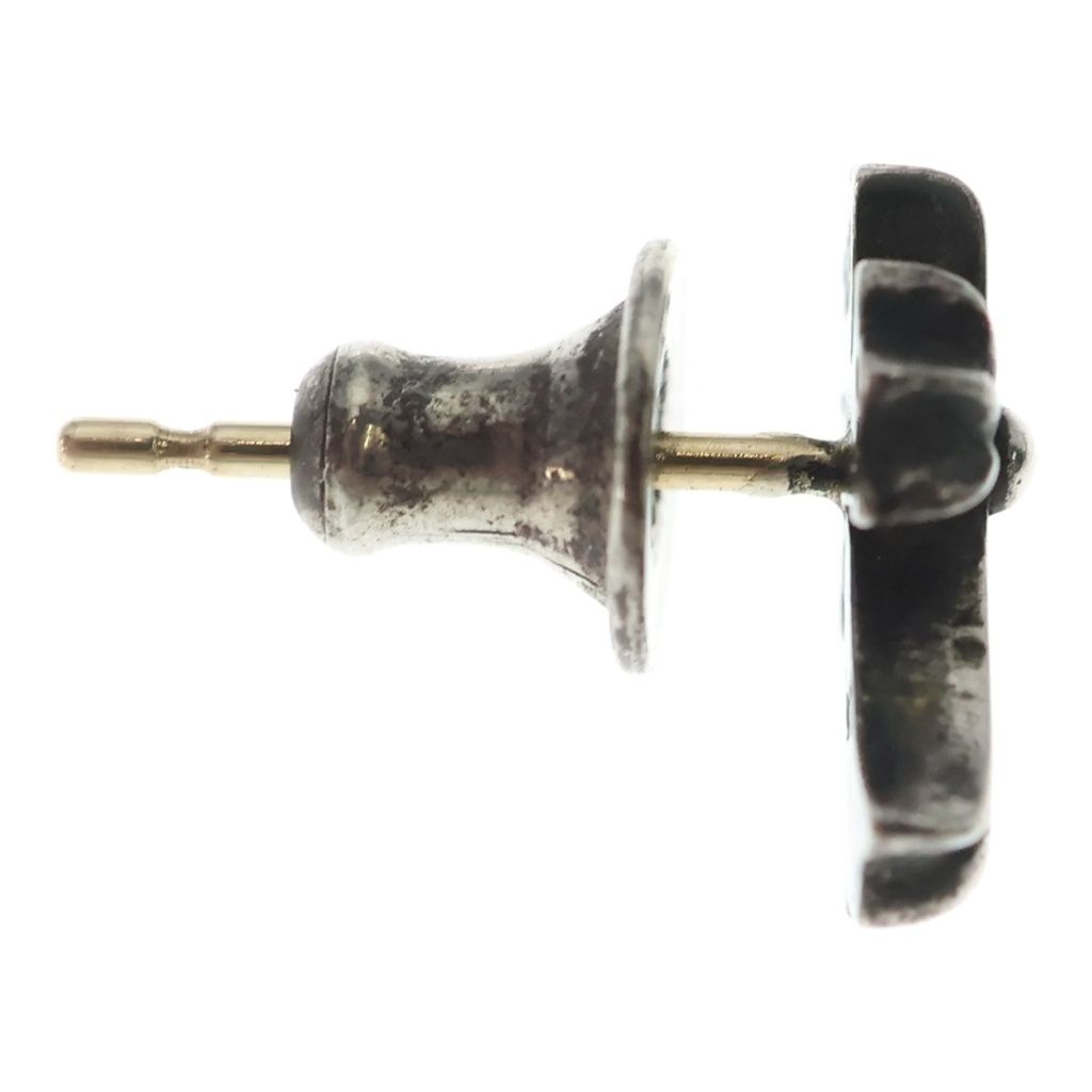 Chrome Hearts CH Crss 2 Fat CH Crossfat Stud Earrings Silver — view 4