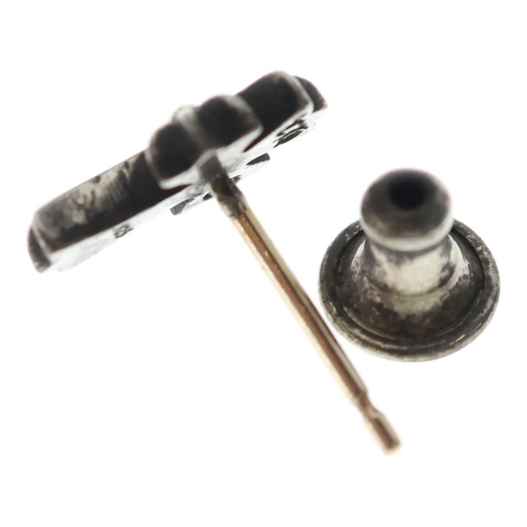 Chrome Hearts CH Crss 2 Fat CH Crossfat Stud Earrings Silver — view 5