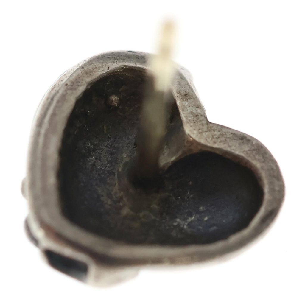 Chrome Hearts Stud Heart Earrings Silver — view 6