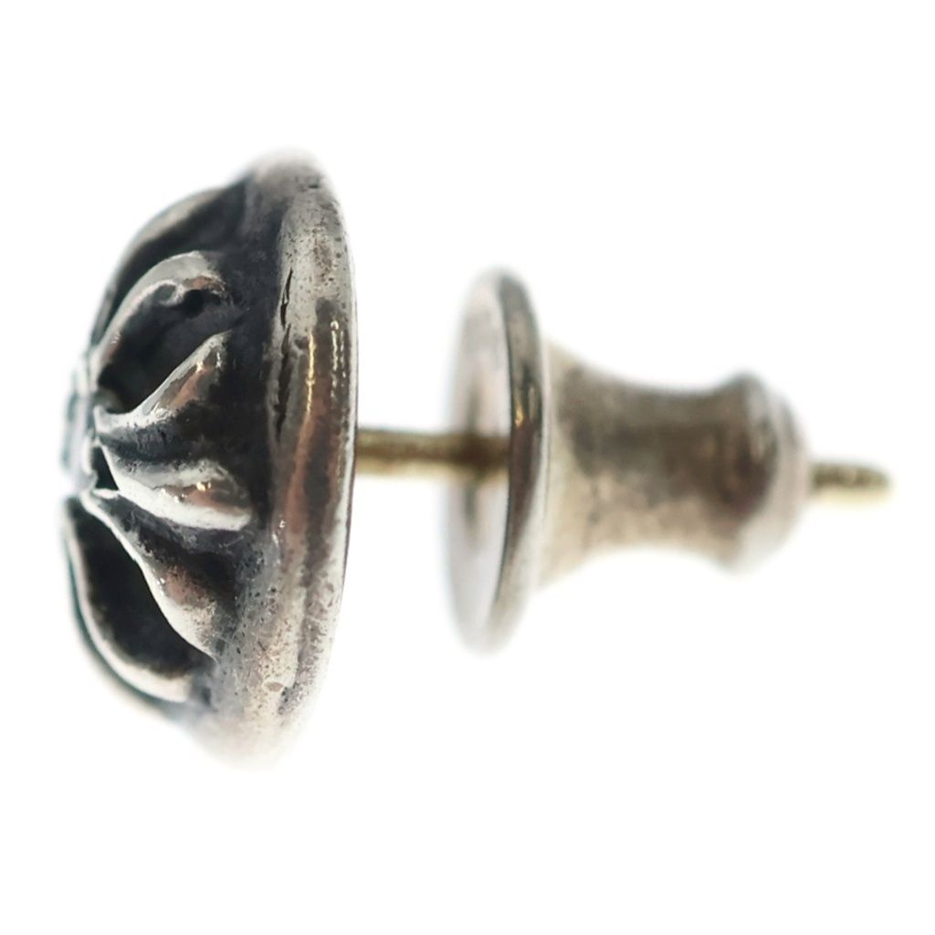 Chrome Hearts Stud Crsbll Dia Cross Ball Earrings Silver — view 3