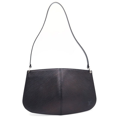 Louis Vuitton Epi Pochette Demi Lune One Mini Shoulder Bag Black Leather Silver