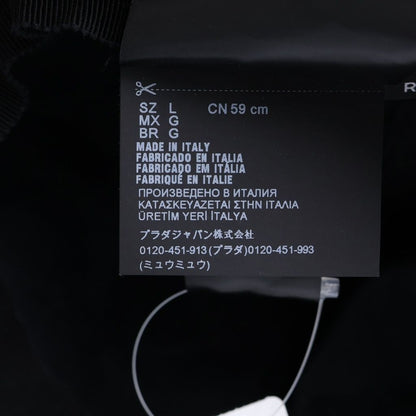 Prada Re-Nylon Logo Embroidery Baseball Cap Hat Black — view 8