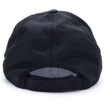 Prada Re-Nylon Logo Embroidery Baseball Cap Hat Black — view 2