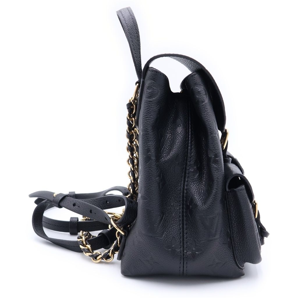 Louis Vuitton Monogram Empreinte Backup Backpack Black Leather Gold — view 3