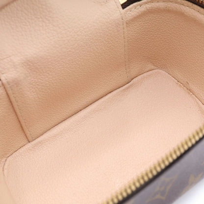 Louis Vuitton Monogram Nice Nano Case Pouch Brown Leather Gold — view 5