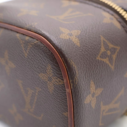 Louis Vuitton Monogram Nice Nano Case Pouch Brown Leather Gold — view 6