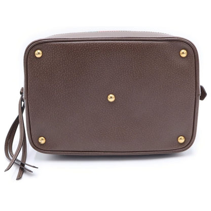 Gucci GG Supreme Mini Boston Bag Yellow Beige Brown Leather Gold — view 4