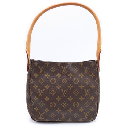 Louis Vuitton Monogram Looping MM Shoulder Bag Brown Leather Gold — view 2