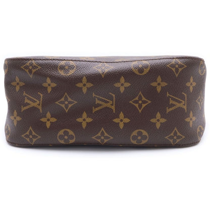 Louis Vuitton Monogram Looping MM Shoulder Bag Brown Leather Gold — view 4