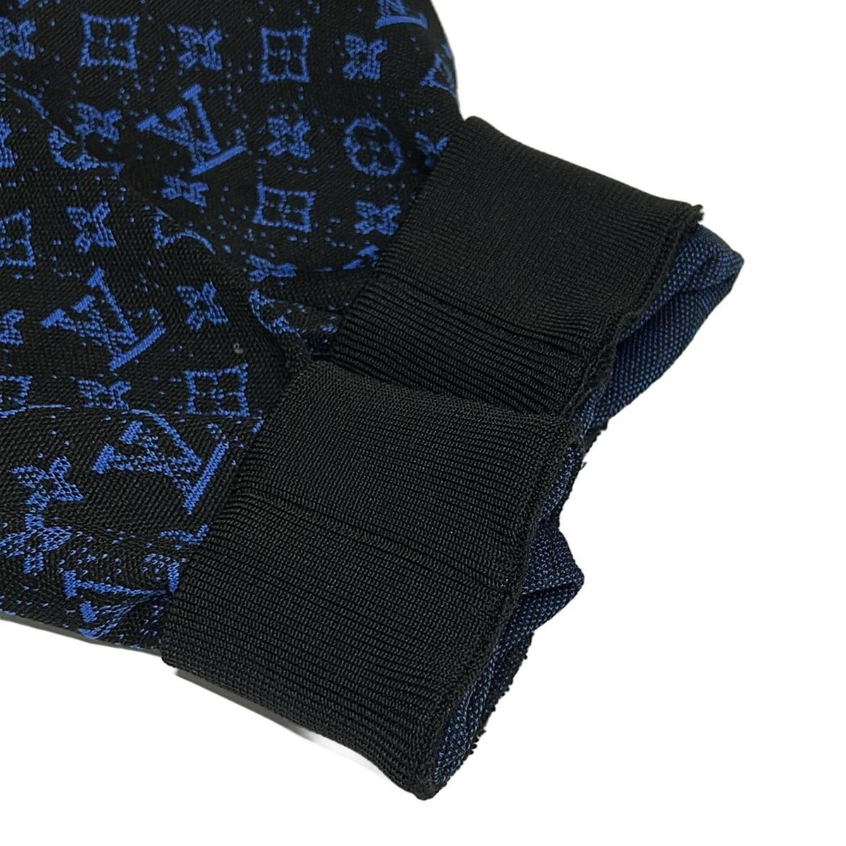 Louis Vuitton Hoodie L Monogram Zip Sle Jacquard Black Blue — view 7
