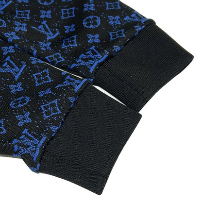 Louis Vuitton Hoodie L Monogram Zip Sle Jacquard Black Blue — view 6