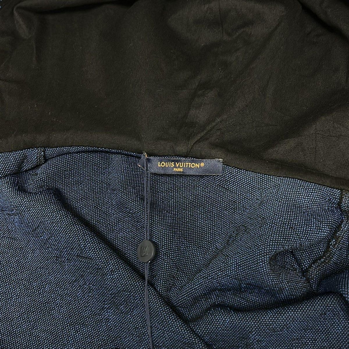 Louis Vuitton Hoodie L Monogram Zip Sle Jacquard Black Blue — view 8