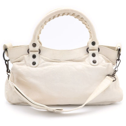 Balenciaga the St 2-Way Shoulder Bag Ivory White Leather Gold — view 2