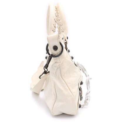 Balenciaga the St 2-Way Shoulder Bag Ivory White Leather Gold — view 3