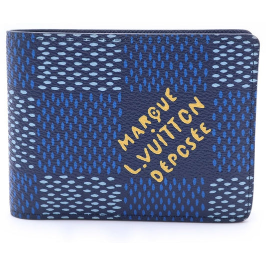 Louis Vuitton Damier Heritage Portefeuille Multiple Bifold Wallet Navy