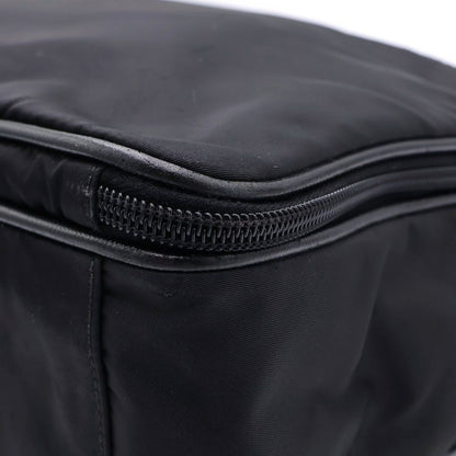 Prada Re-Nylon Saffiano Leather Triangle Logo Boston Bag Black — view 6