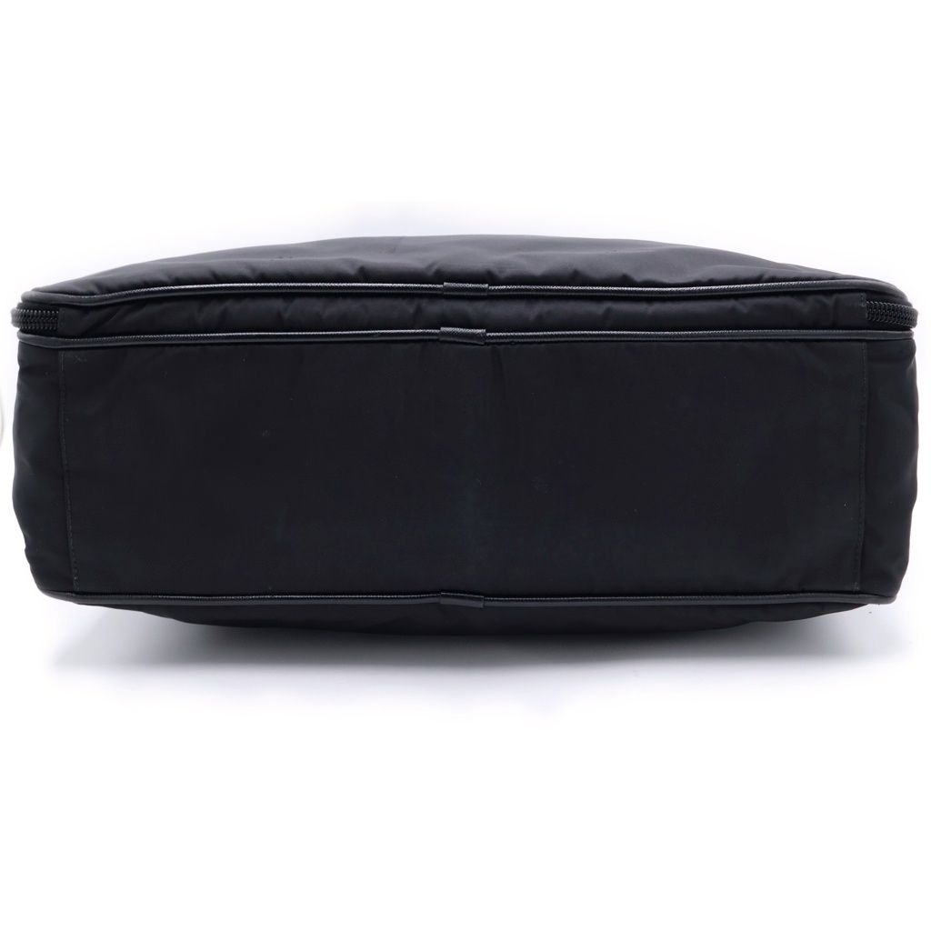 Prada Re-Nylon Saffiano Leather Triangle Logo Boston Bag Black — view 4