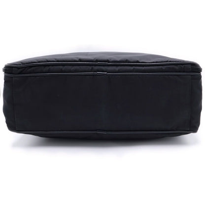 Prada Re-Nylon Saffiano Leather Triangle Logo Boston Bag Black — view 4